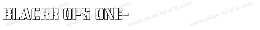 Blackk ops one字体转换